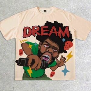 NWT!!! Large Graphic Cream T-Shirt